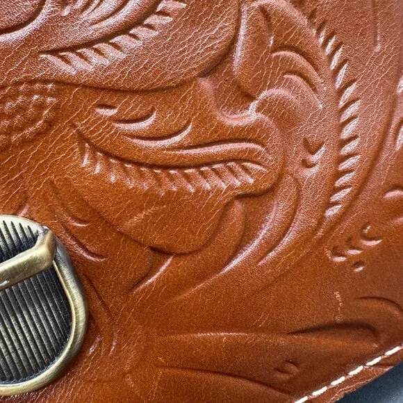 Patricia Nash Embossed Leather Crossbody Shoulder Bag Floral Purse Wristlet - Picture 8 of 12